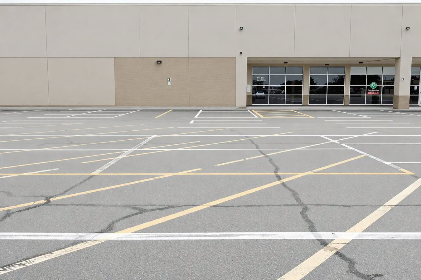 Concrete parking lot building in Laredo, TX